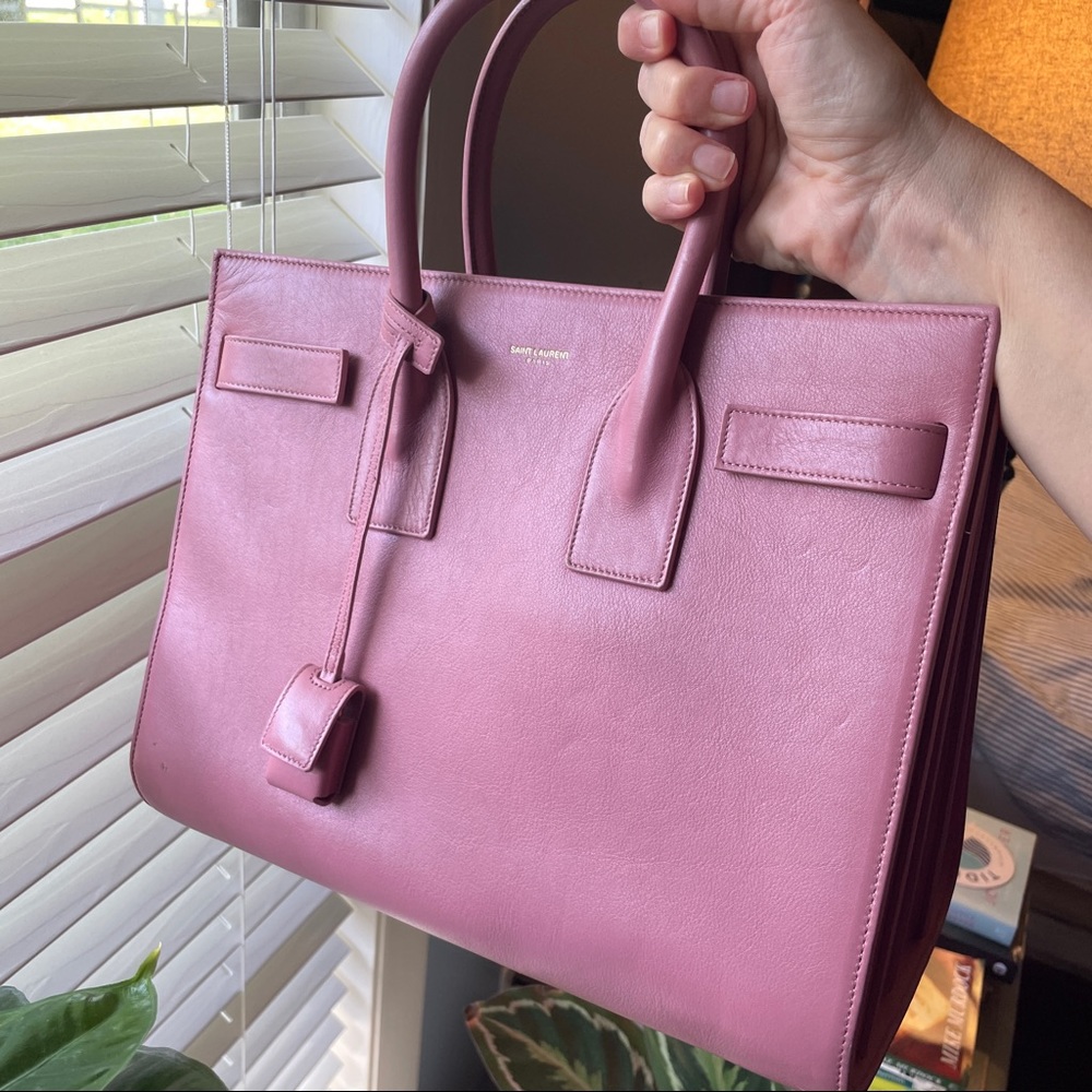 Authentic Saint Laurent Sac de Jour Satchel crossbody professional purse bag